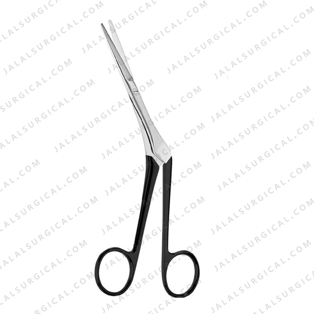 Tebbetts Delicate Scissors Serrated 19 cm Angled - Jalal Surgical