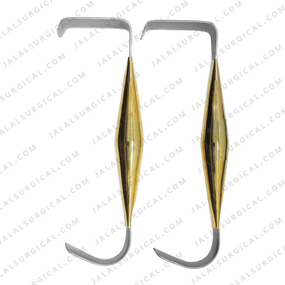 Breast And Facial Diamond Shaped Spreader, 22cm, With Gold Handle - Libra  Surgical Instruments