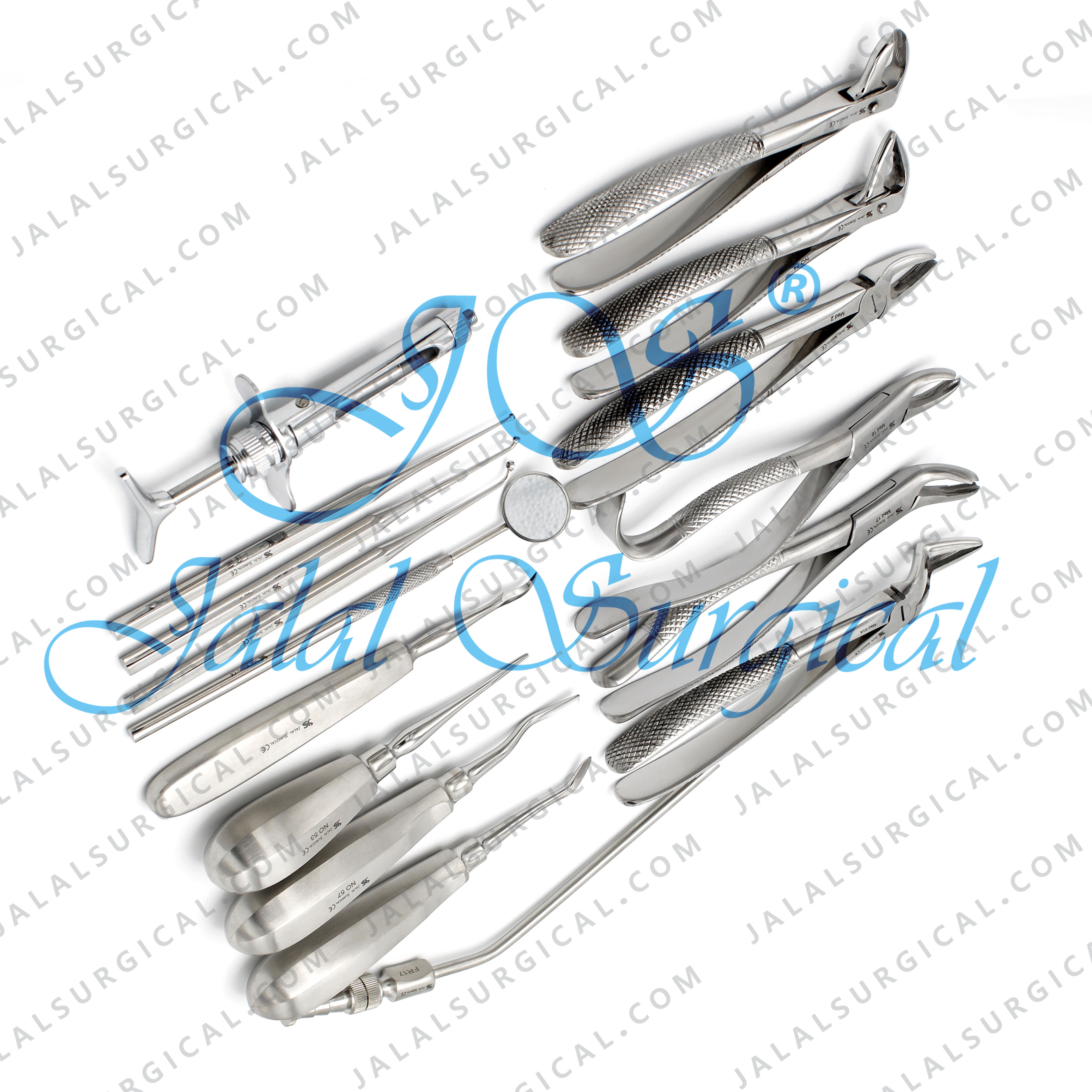 Dental Tooth Extraction Tool Kit Of 18 Pieces - Jalal Surgical