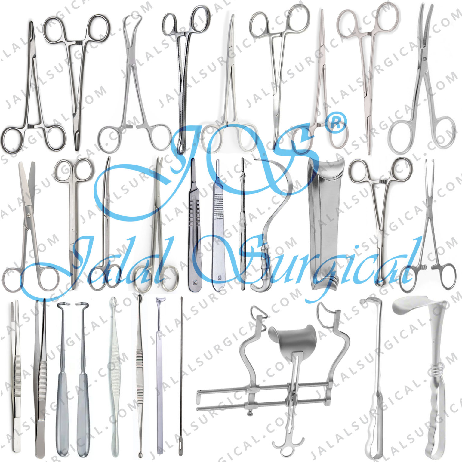 Major General Surgery Instruments Set of 54 Pieces With Box - Jalal ...