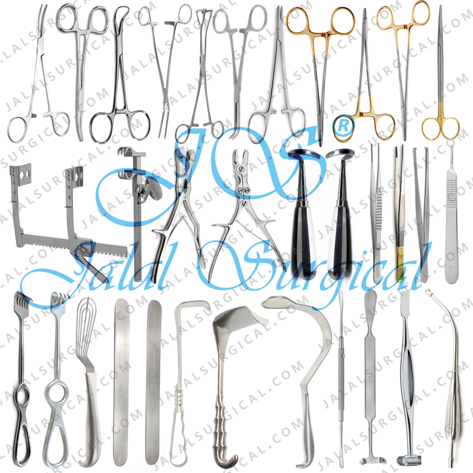 Open Thoracotomy Surgical Instruments Set Tray Of 77 Pieces - Jalal ...