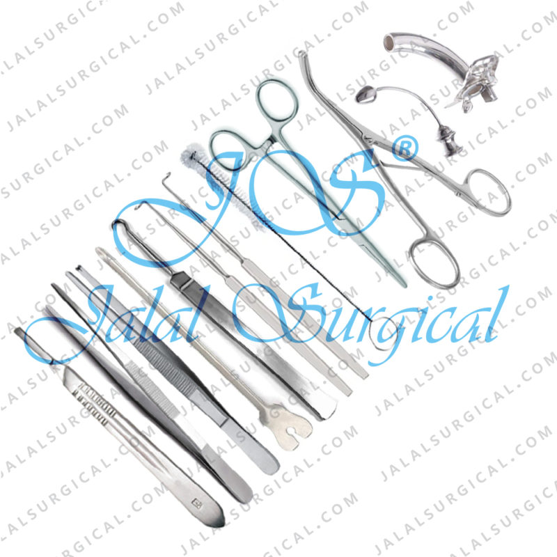 Mini Tracheotomy Insertion Instruments Set Of 20 Pieces - Jalal Surgical